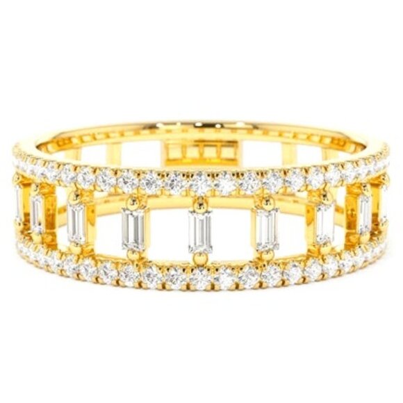 💞 Refine Eternity CZ Popular Hollow Double Layer Rings for Women, PD428 - Picture 3 of 3